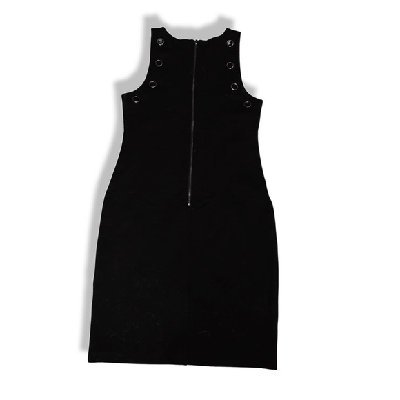 Romeo and Juliet Black Grommet Dress | Flattering Cut Out Mini Dress - Picture 2 of 3